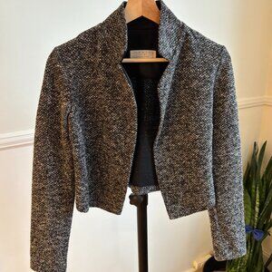 Annie 50 - jacket - black and white tweed
